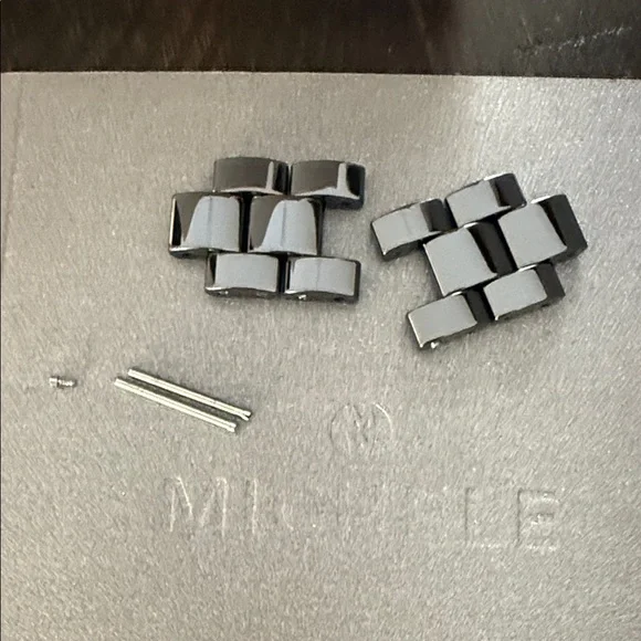 Michele Deco Zebra Ceramic Black and Silver  Chronograph Watch With Diamonds - Picture 7 of 9